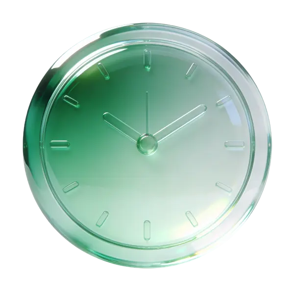 Clock representing an easy start